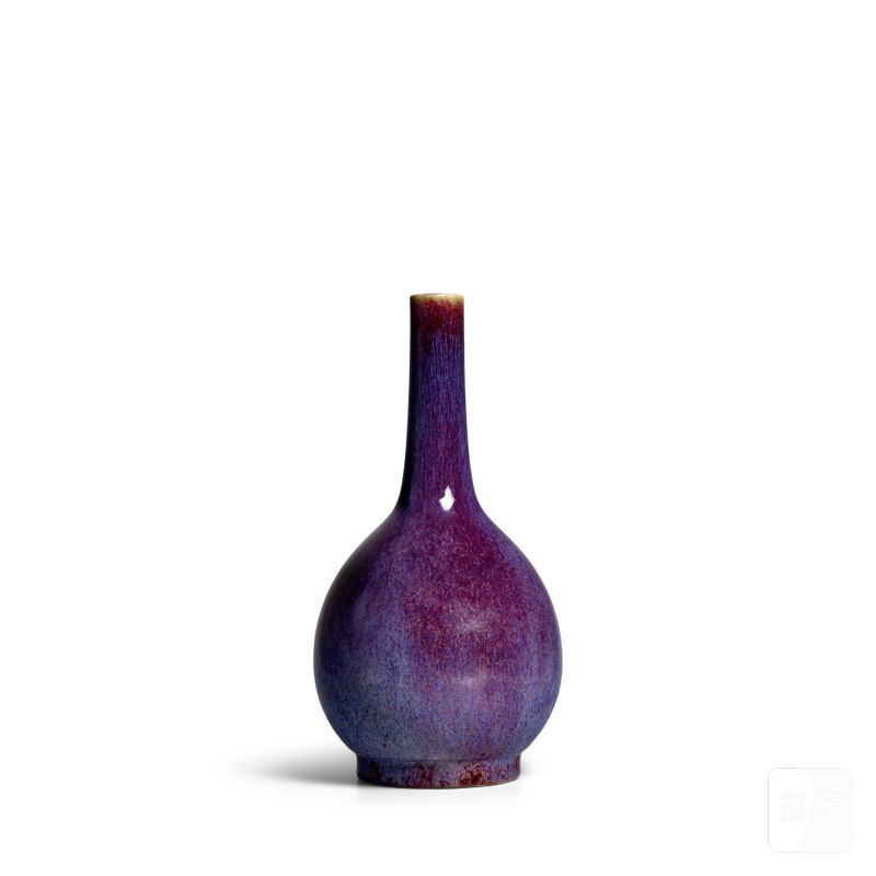 十八世紀 窰變釉長頸瓶 | A FLAMBÉ-GLAZED BOTTLE VASE - 图5